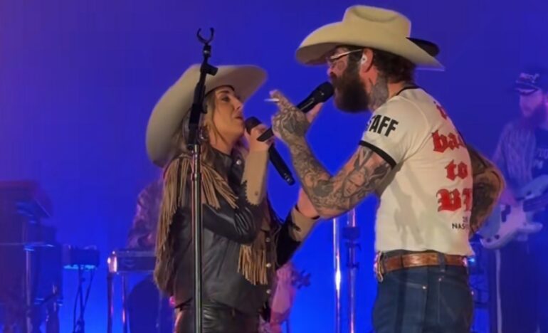 Post Malone and Lainey Wilson Perform ‘Nosedive’ at Posty’s Nashville Bar Grand Opening