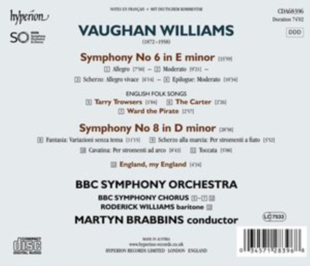 Vaughan Williams: Symphonies Nos 6 & 8