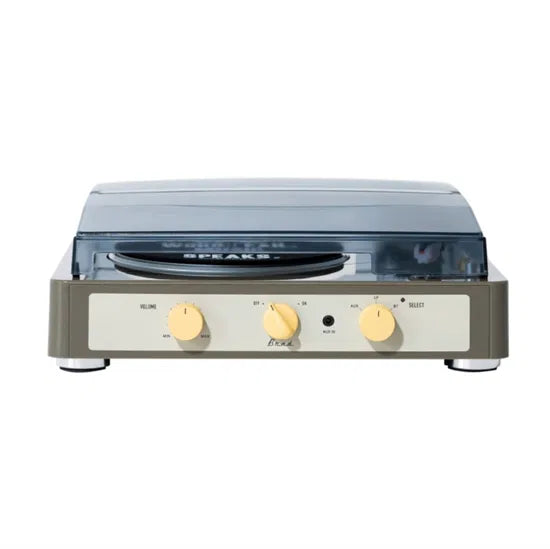 Brad MKII Record Player (Built-In Bluetooth 5.0 & Pitch Control) (Grey)