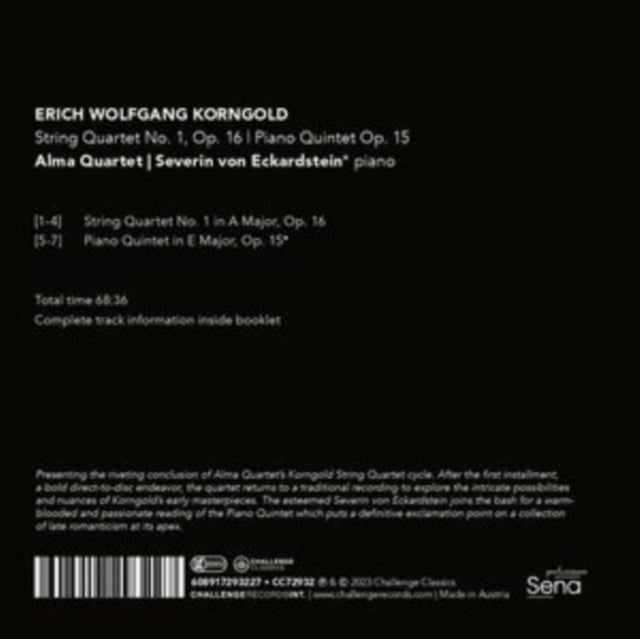 Erich Wolfgang Korngold: String Quartet No. 1, Op. 16/...