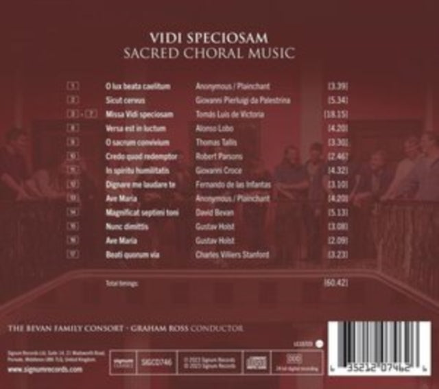 The Bevan Family Consort: Vidi Speciosam - Sacred Choral Music