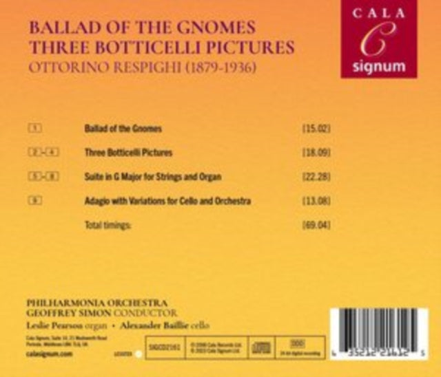 Respighi: Ballad of the Gnomes/Three Botticelli Pictures