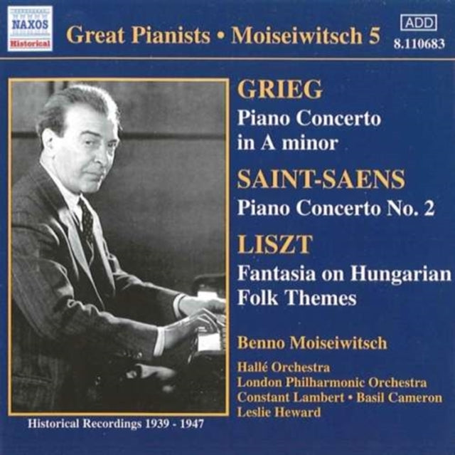 Great Pianists: Moiseiwitsch (Lambert, Cameron, Lpo)