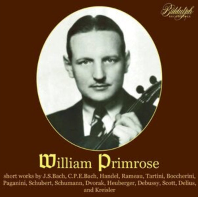 William Primrose: Short Works By J.S. Bach, C.P.E. Bach, Handel..