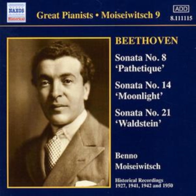 Piano Sonatas Nos. 8, 14 and 21 (Moiseiwitsch)