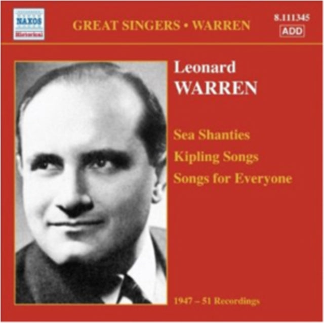 Leonard Warren: Sea Shanties/Kipling Songs/Songs for Everyone
