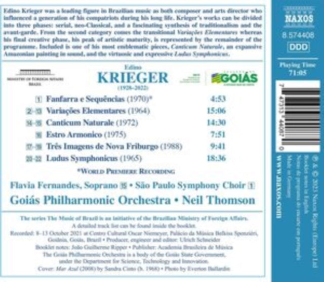 Edino Krieger: Canticum Naturale/Ludus Symphonicus/...