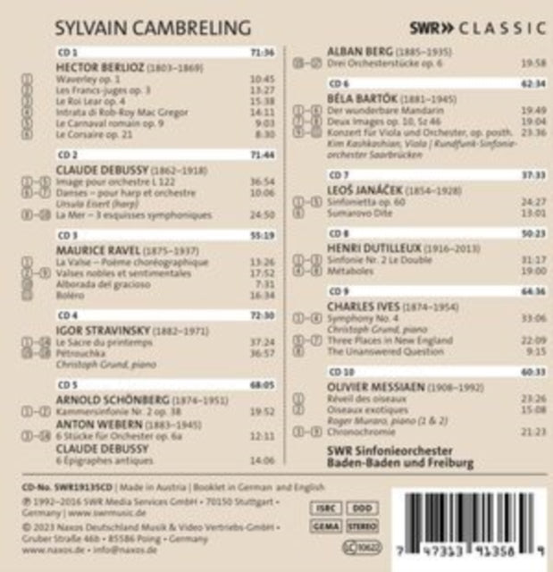 Sylvain Cambreling Conducts Berlioz/Debussy/Ravel/Stravinsky/...