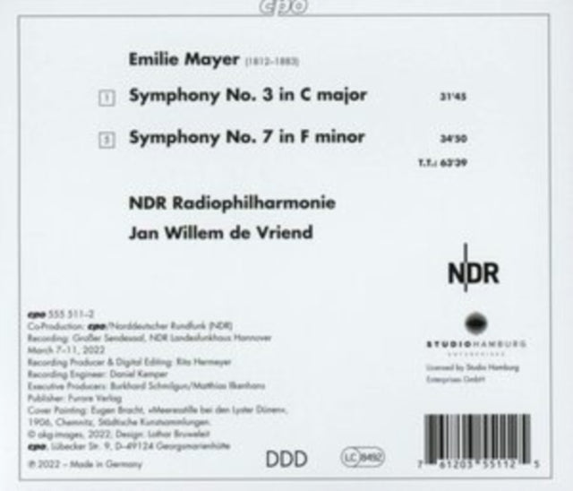 Emilie Mayer: Symphonies 3 & 7