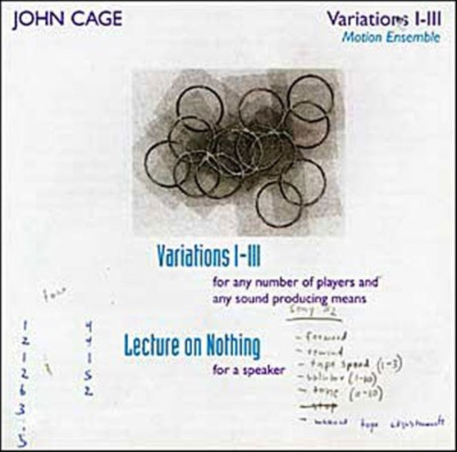 Variations I - Iii, Lecture On Nothing (Motion Ensemble)