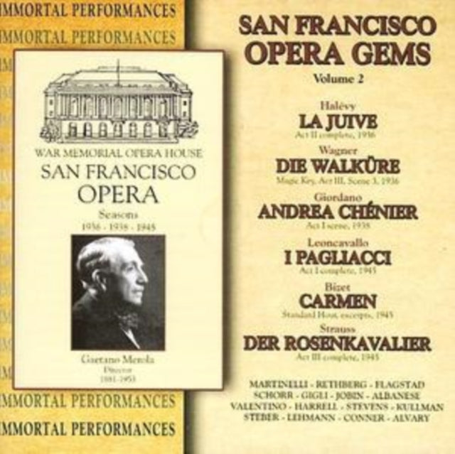 San Francisco Opera Gems Vol 2 (Martinelli, Rethberg, Gigli)