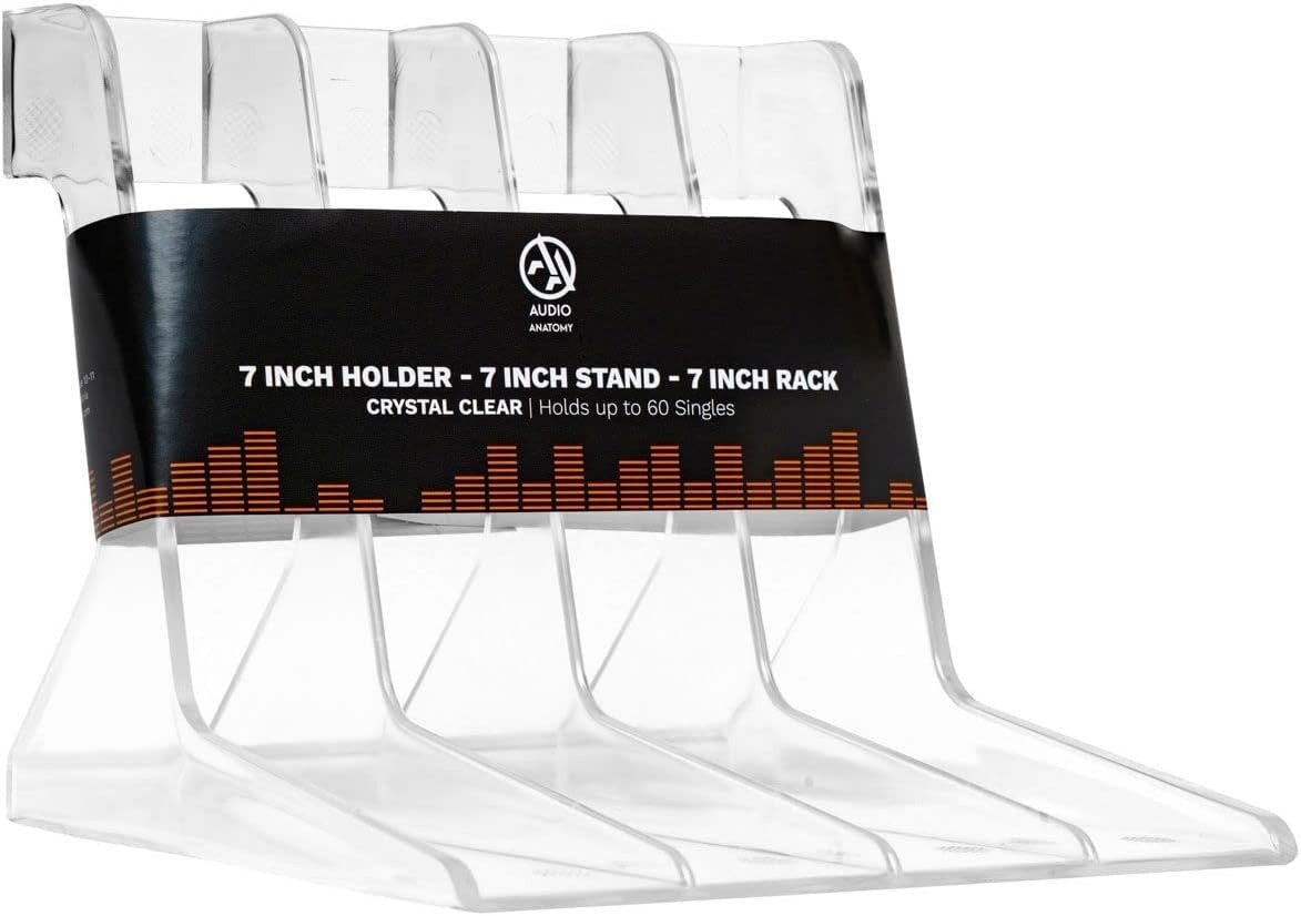 Vinyl Stand- 7 Inch Single Rack (Shaped - Hips Plastic) Crystal Clear