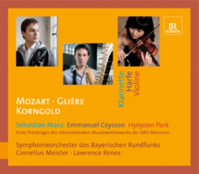 Mozart/Gliere/Korngold: Klarinette/Harfe/Violine