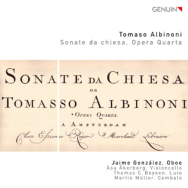 Tomaso Albinoni: Sonate Da Chiesa, Opera Quarta