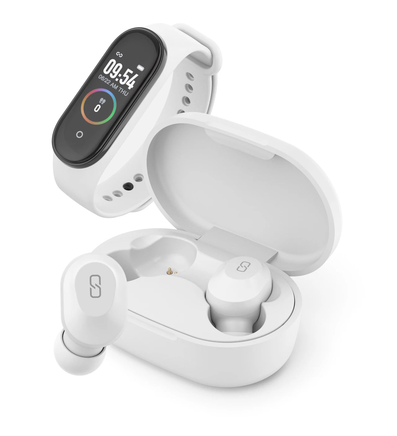 Sport pack - TWS Earphones + activity Tracker KEPLER (White)