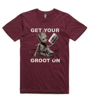 Get Your Groot On X-Large Maroon T-Shirt
