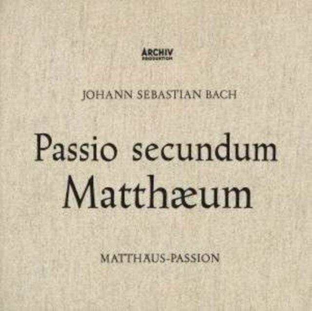 J S BACH MATTHAUS PASSION BWV244 SHM