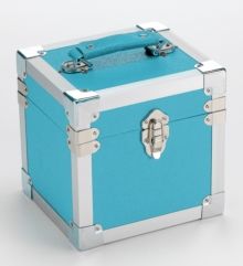 7 Inch 50 Record Storage Carry Case Light Blue