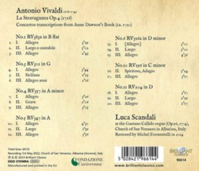 Vivaldi: La Stravaganza, Op. 4