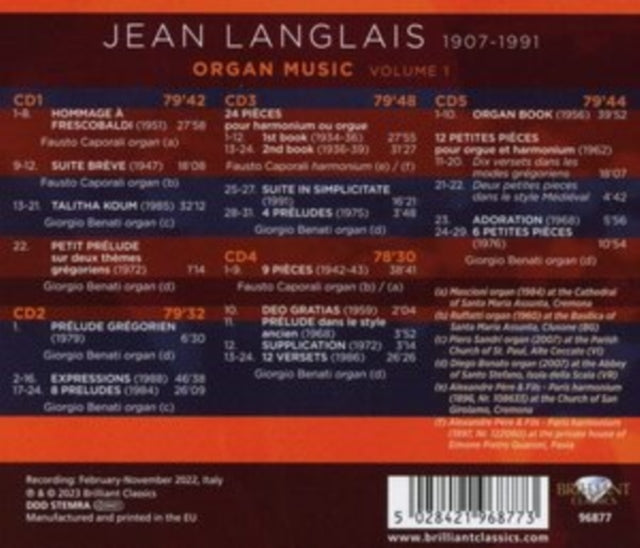 Jean Langlais: Organ Music