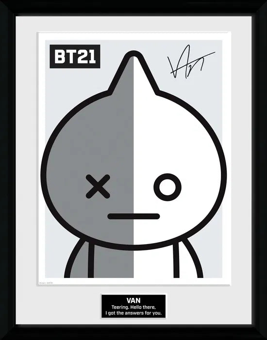 BT21 Van Framed Print 30cm x 40cm