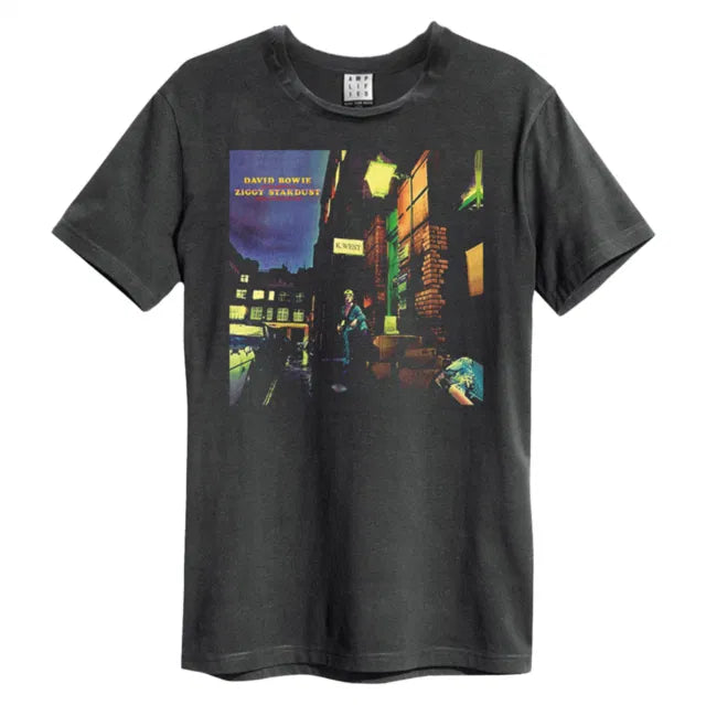 David Bowie - Ziggy Stardust Amplified X Large Vintage Charcoal T Shirt