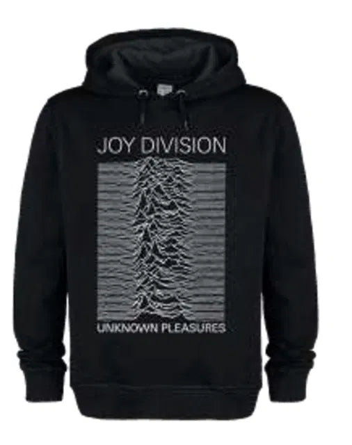 Joy Division Unknown Pleasures Amplified Black Large Hoodie Sweatshirt