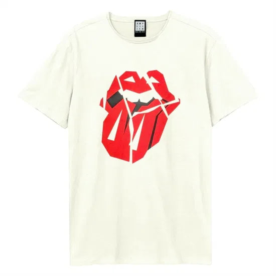 Rolling Stones Hackney Diamonds Tongue Amplified Vintage White Small T Shirt