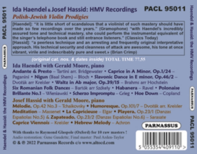 Ida Haendel & Josef Hassid: The Polish-Jewish Violin Prodigies