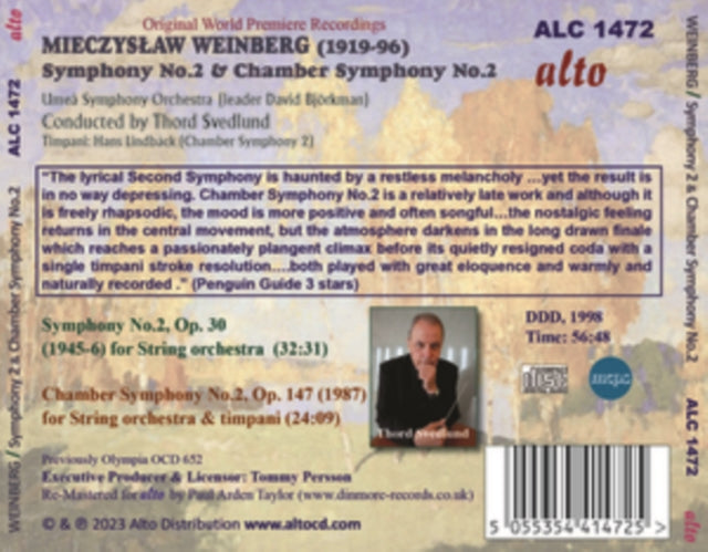 Weinberg: Symphony No. 2/Chamber Symphony No. 2