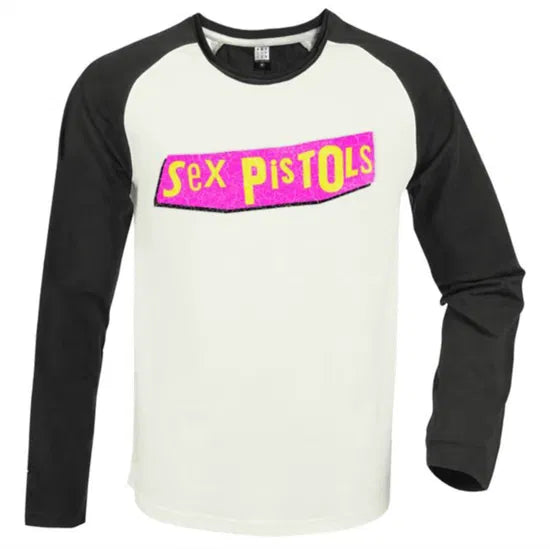 Sex Pistols Logo Driver Vintage White / Charcoal Large Baseball Jersey