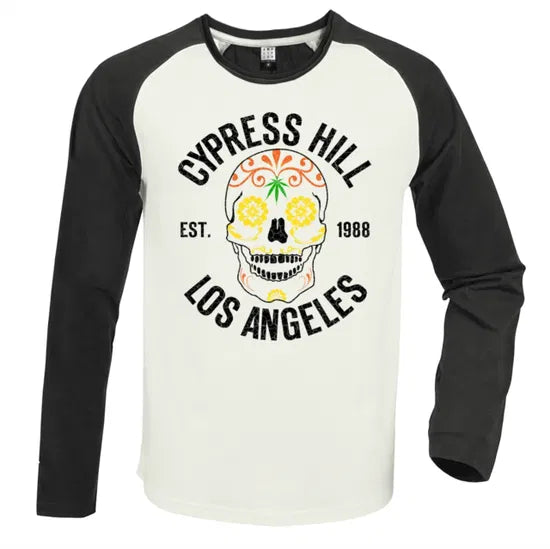 Cypress Hill Floral Skull Vintage White / Charcoal Xx Large Baseball Jersey