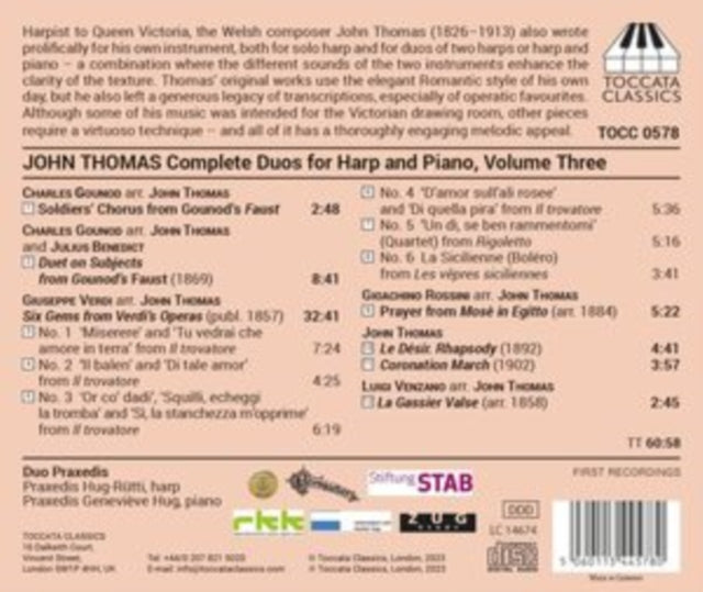 John Thomas: Complete Duos for Harp and Piano