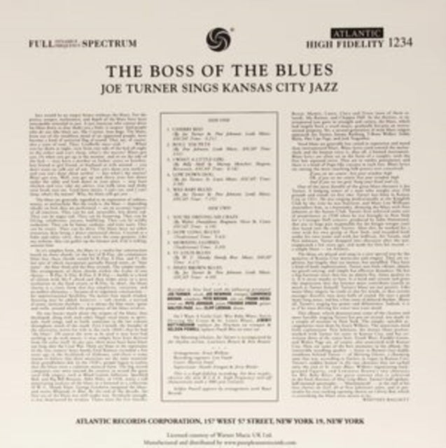 The Boss of the Blues Sings Kansas City Jazz