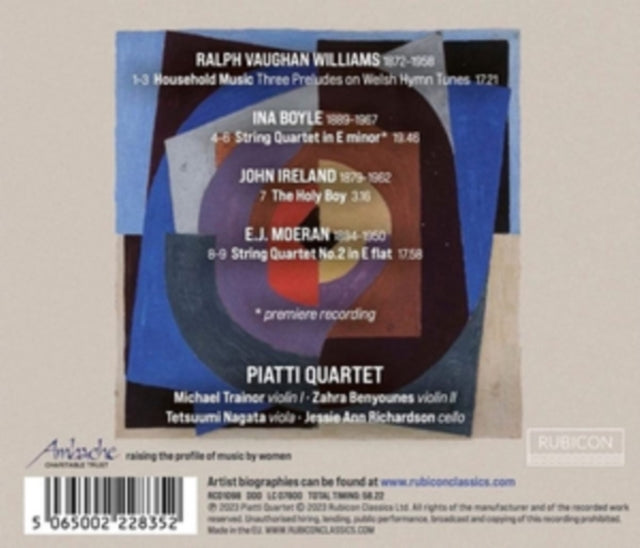 Piatti Quartet: Boyle/Moeran/Ireland/Vaughan Williams