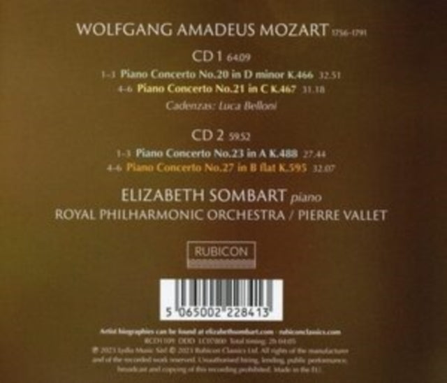 Mozart: Piano Concertos 20, 21, 23, 27