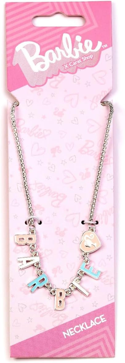 Barbie Enamel Letter Name Necklace