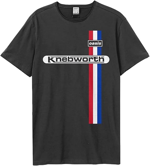 Oasis Knebworth Amplified Small Vintage Black T Shirt