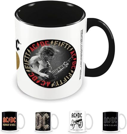 Ac/Dc (50th Anniversary) Black Coloured Inner Pod Mug