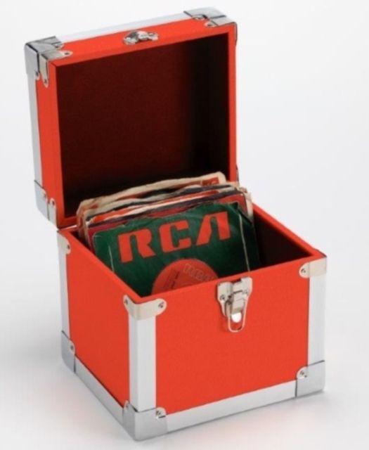 7 Inch 50 Record Storage Carry Case Red