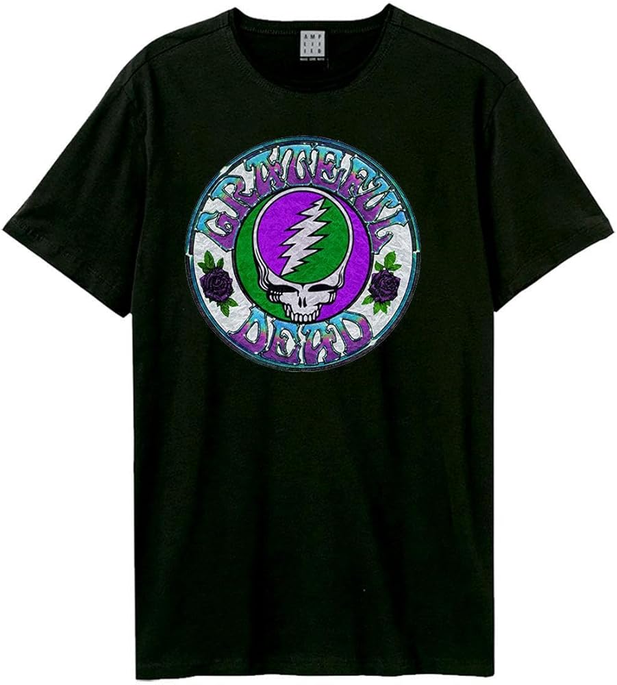 Grateful Dead Stealie Tie Dye Amplified Vintage Charcoal Small T Shirt