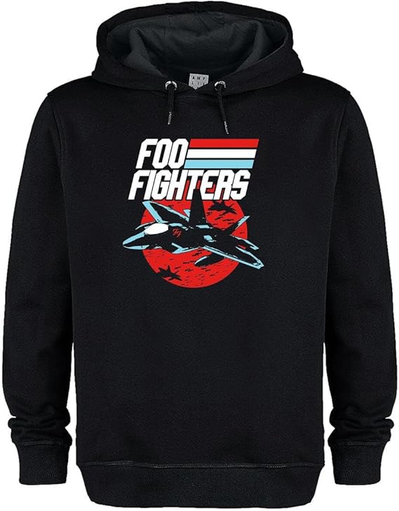 Foo Fighters Top Dave Amplified Black Small Hoodie Sweatshirt