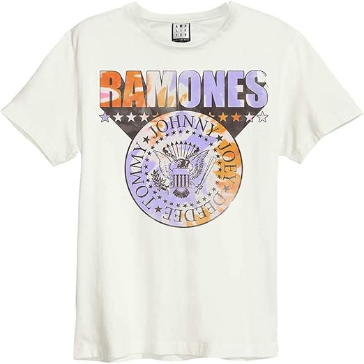 Ramones - Tie Dye Shield Amplified Vintage White Xx Large T Shirt