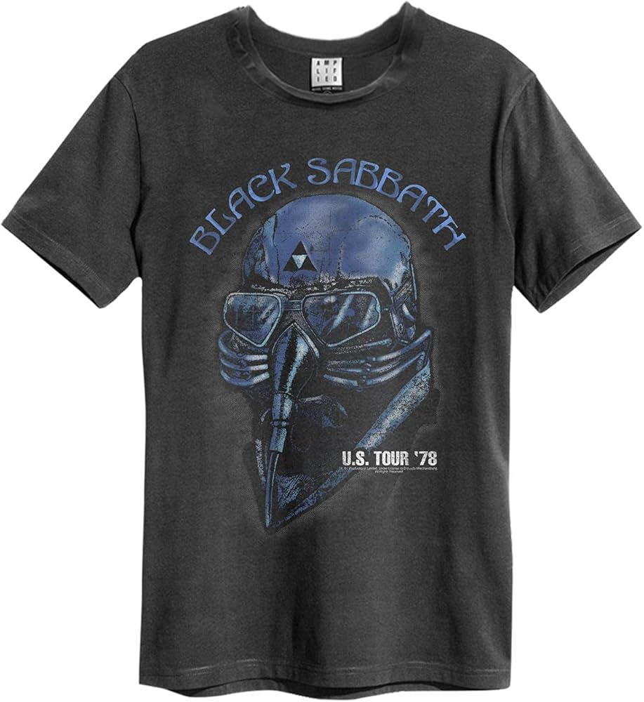 Black Sabbath 78 Tour Amplified Vintage Charcoal Small T Shirt