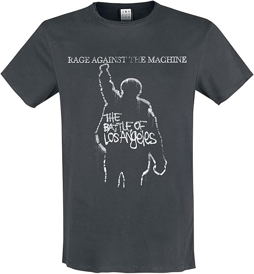 Rage Against The Machine - Battle Of La Amplified Vintage Charcoal Medium T Shirt