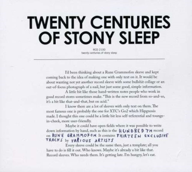Twenty Centuries of Stony Sleep