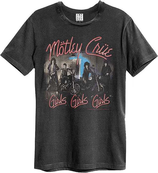 Motley Crue Girls Girls Girls Amplified Vintage Charcoal X Large T Shirt