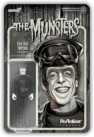 Munsters Reaction Figures Wave 3 - Hot Rod Herman (Grayscale)