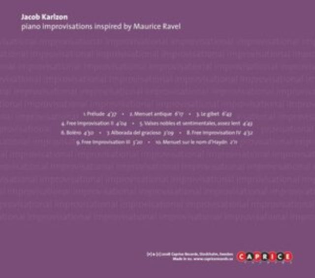 Piano Improvisations Inspired By Maurice Ravel