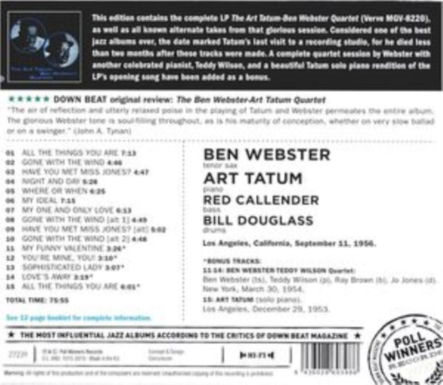 The Ben Webster Art Tatum Quartet